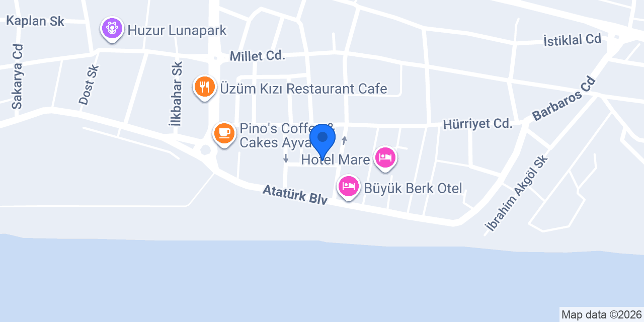Akgöl Apart Otel konumu