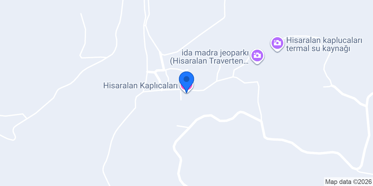 Hisaralan Kaplıcaları konumu