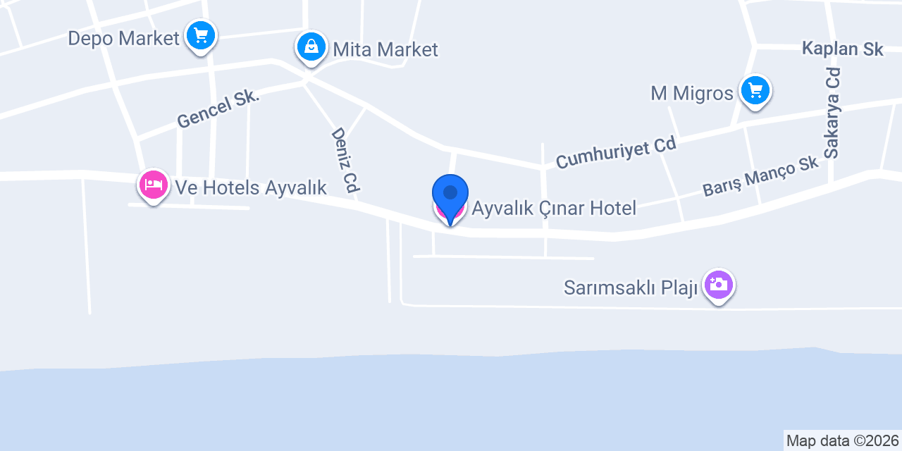 Ayvalık Çınar Hotel konumu