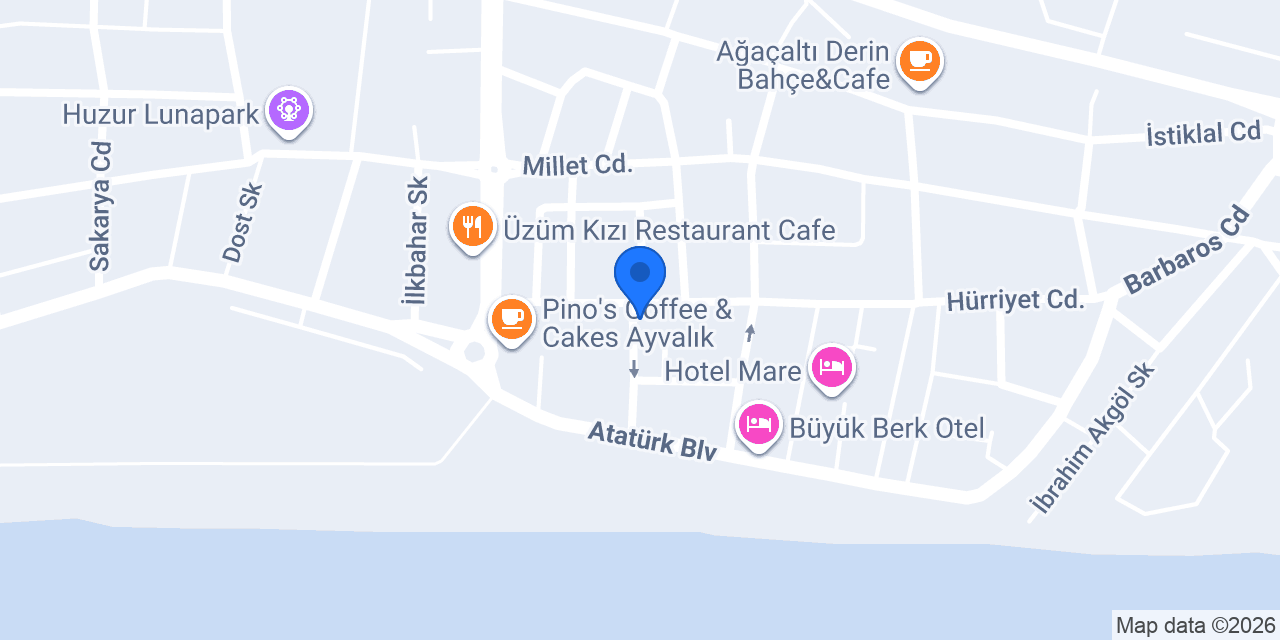 Barış cafe ayvalık tostcusu konumu