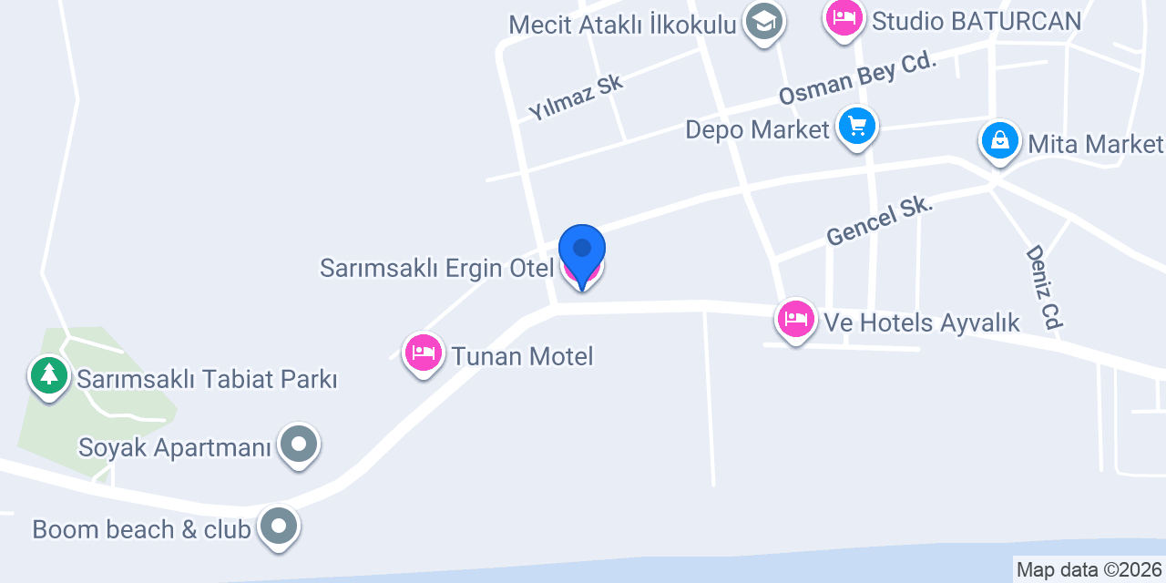 Sarımsaklı Ergin Otel konumu