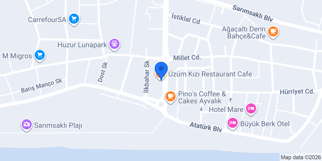 Üzüm Kızı Restaurant Cafe konumu