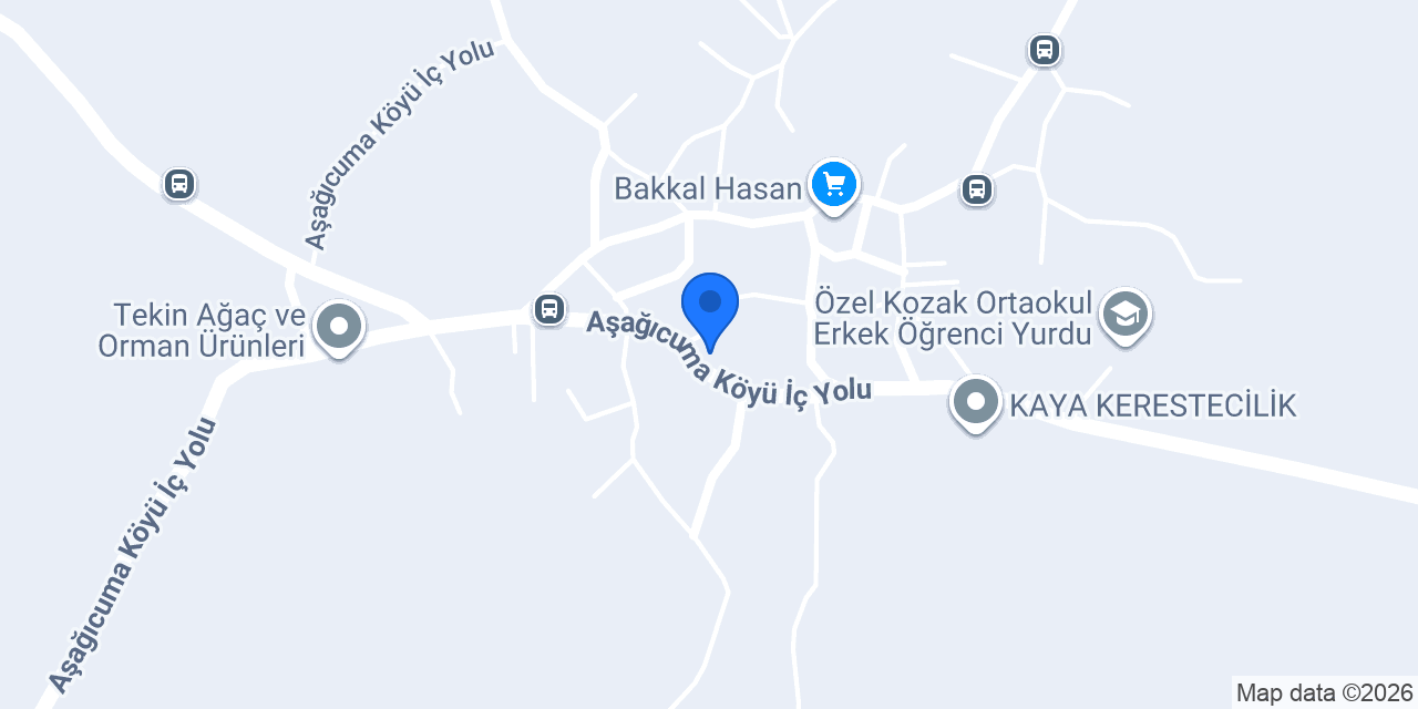 Aşağıcuma İlköğretim Okulu konumu