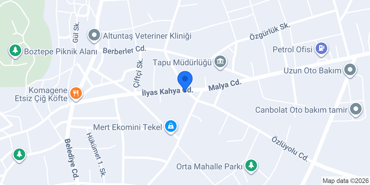 Boztepe Noterliği konumu