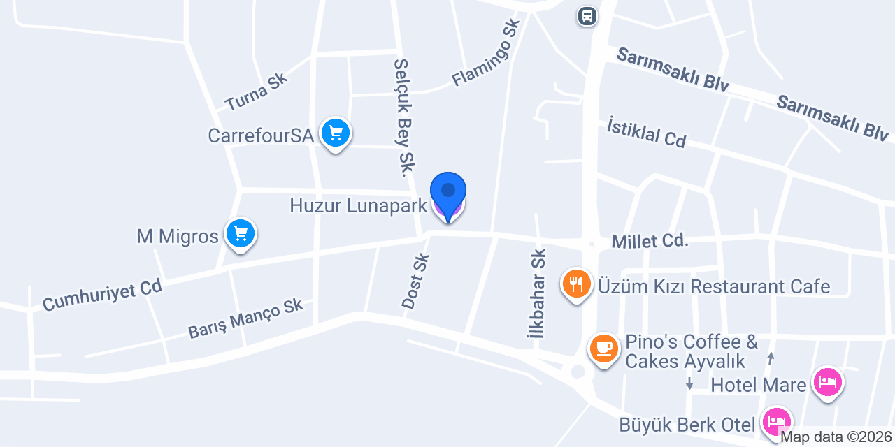 Huzur Lunapark konumu