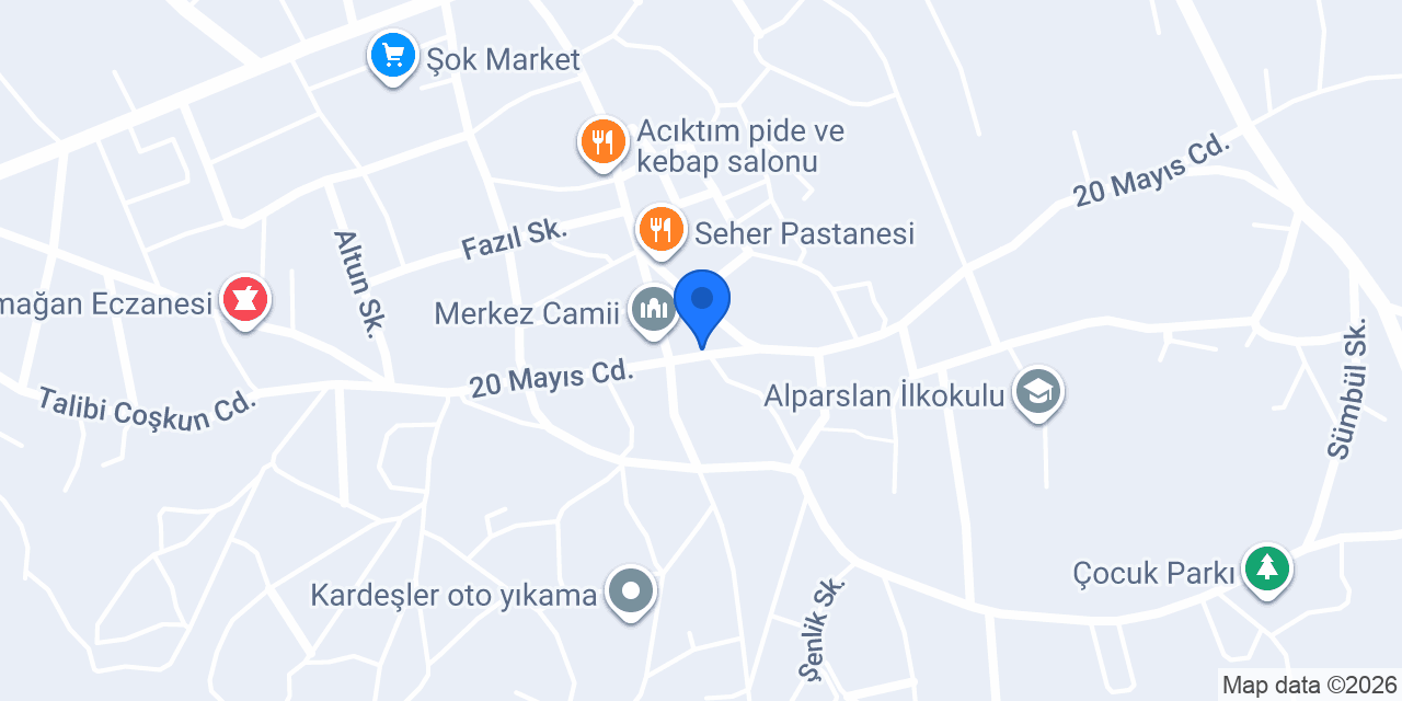 Altinyayla Otel konumu