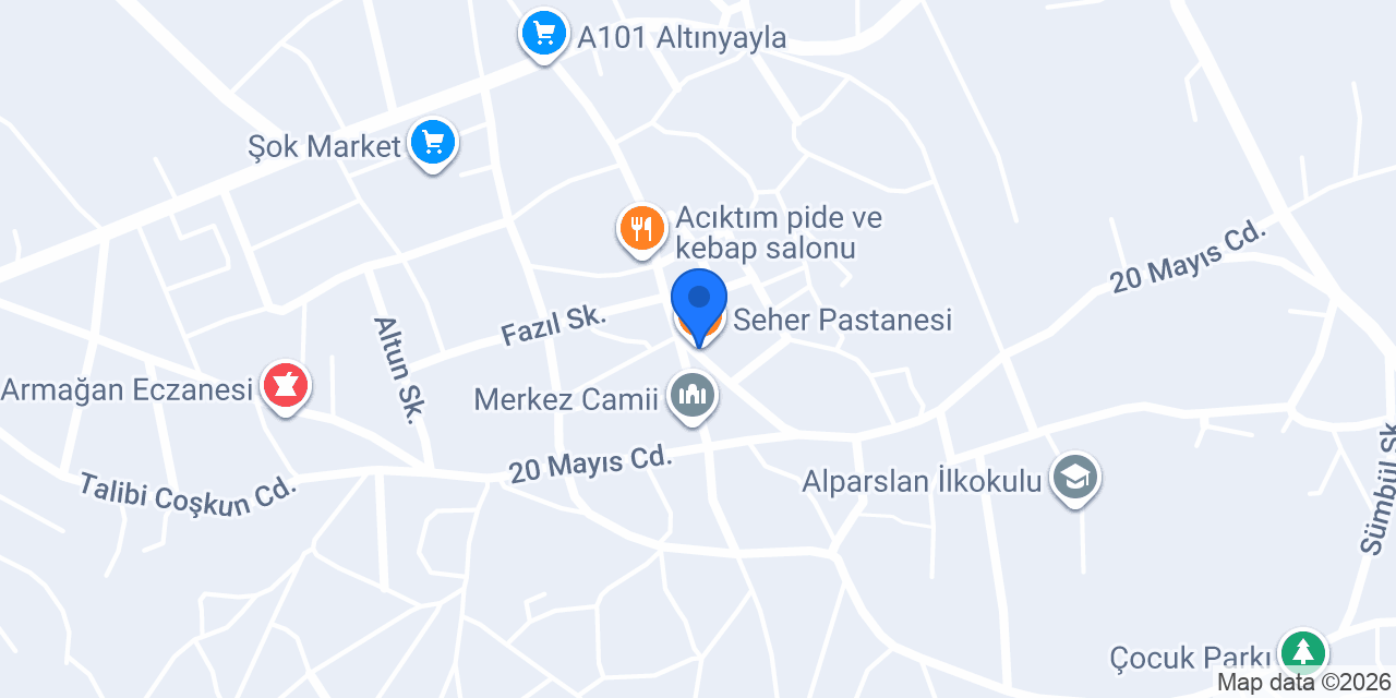 Seher Pastanesi konumu