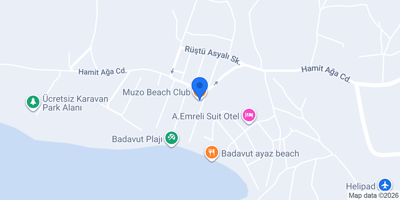 Muzo Beach Club konumu