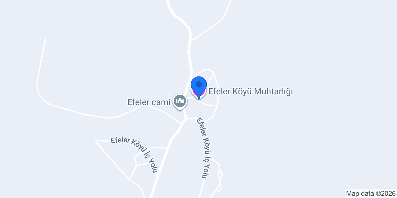 Efeler Köyü Muhtarlığı konumu