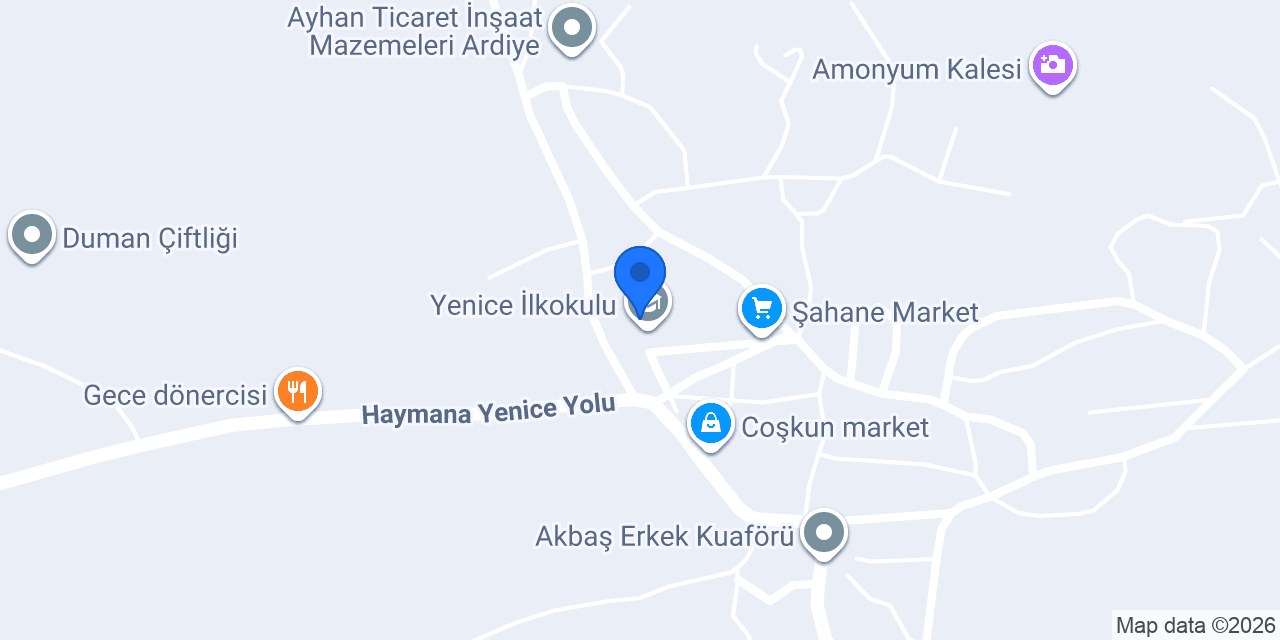 Yenice İlkokulu konumu