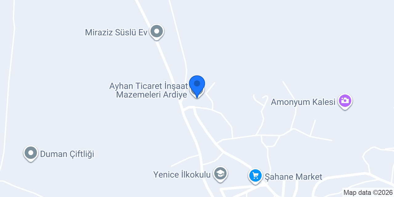 Ayhan Ticaret İnşaat Mazemeleri Ardiye konumu