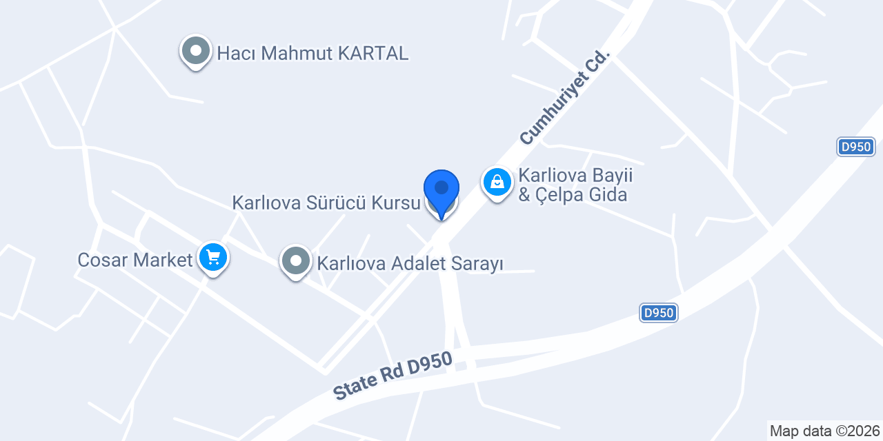 Karlıova Sürücü Kursu konumu