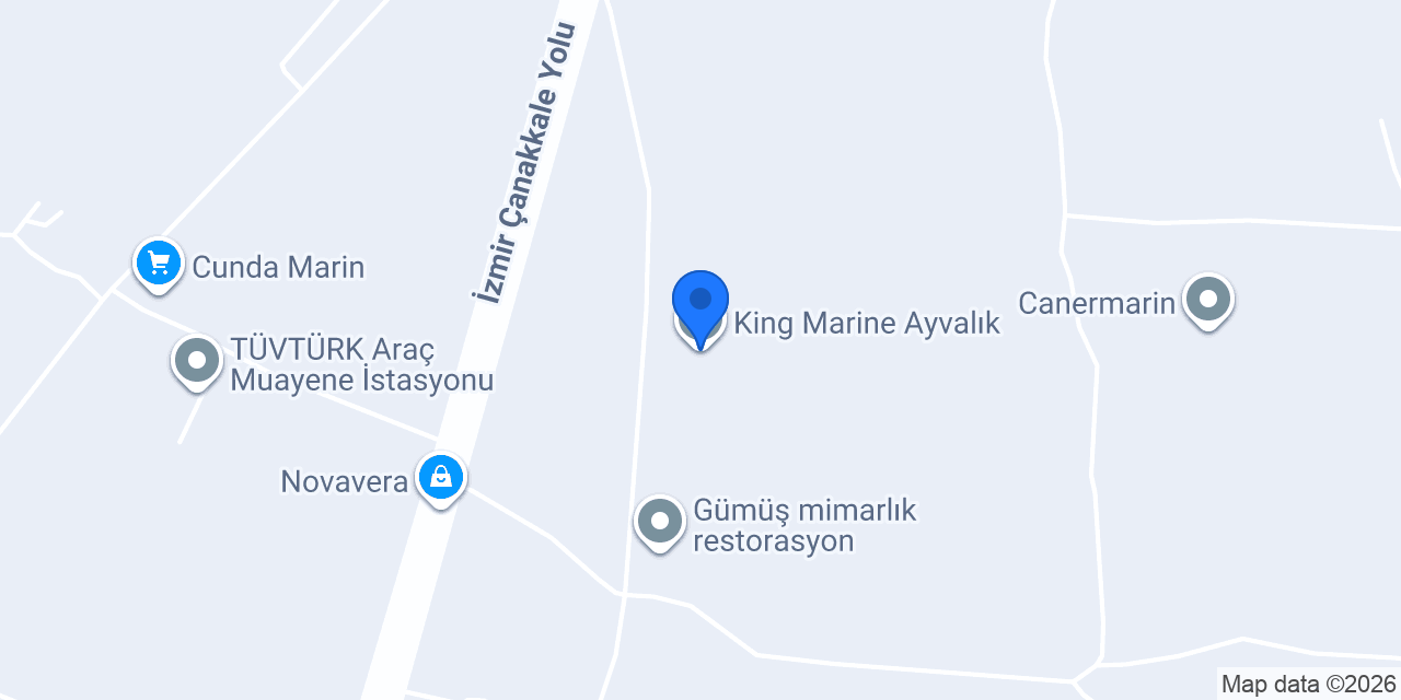 King Marine Ayvalık konumu