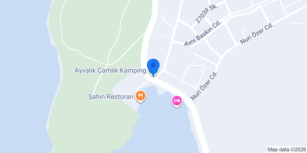 Ayvalık Çamlık Kamping konumu