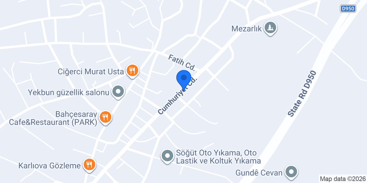 Çınar döner ve yemek salonu konumu