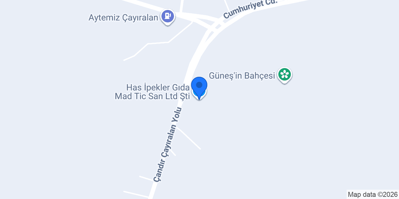 Has İpekler Gıda Mad Tic San Ltd Şti konumu