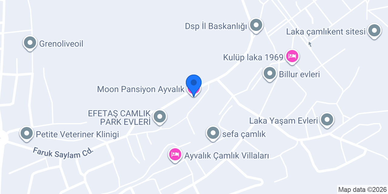 Moon Pansiyon Ayvalık konumu