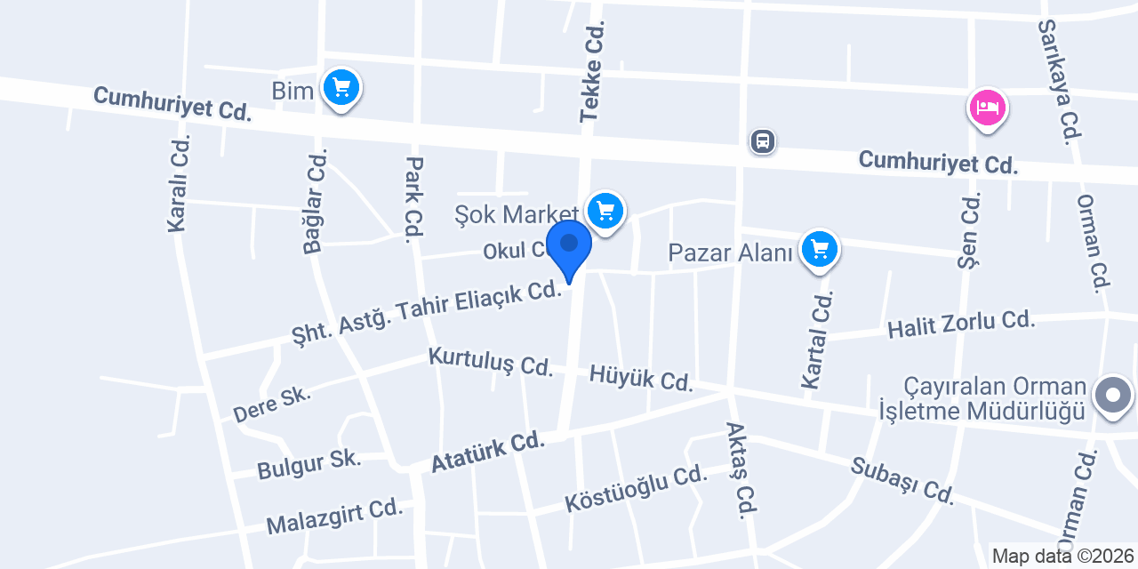 Köşger Ticaret konumu