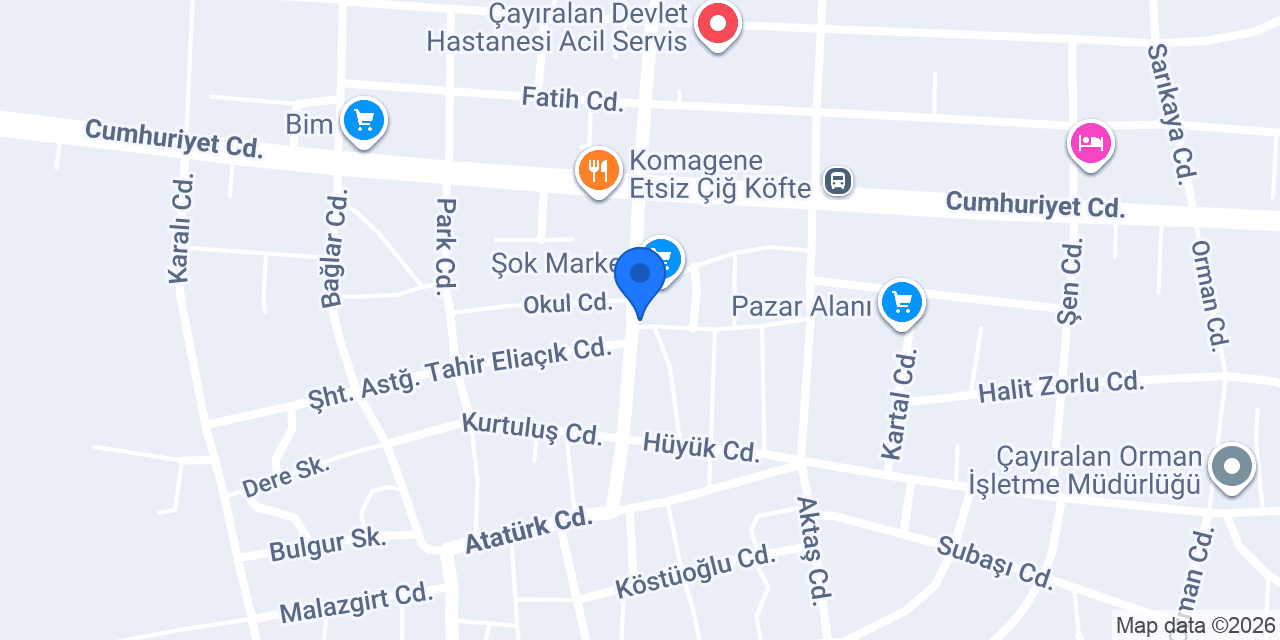 Merkez Restaurant konumu
