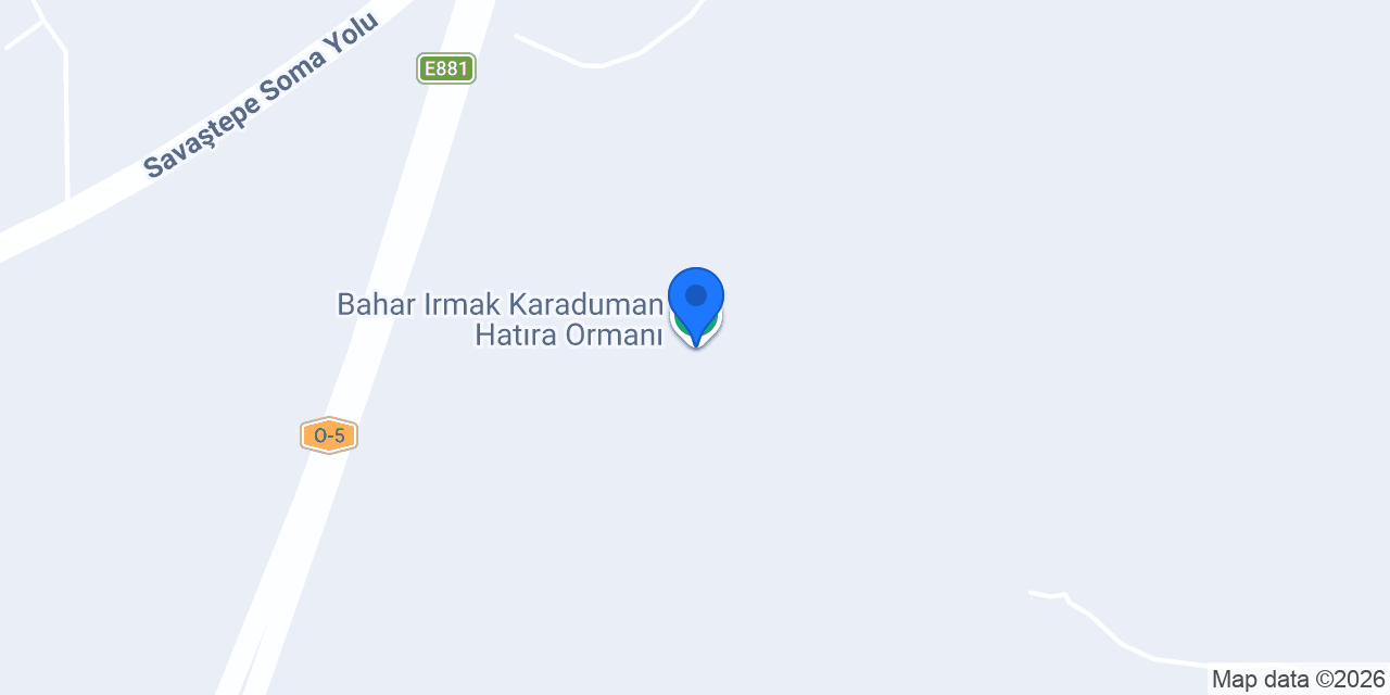 Bahar Irmak Karaduman Hatıra Ormanı konumu