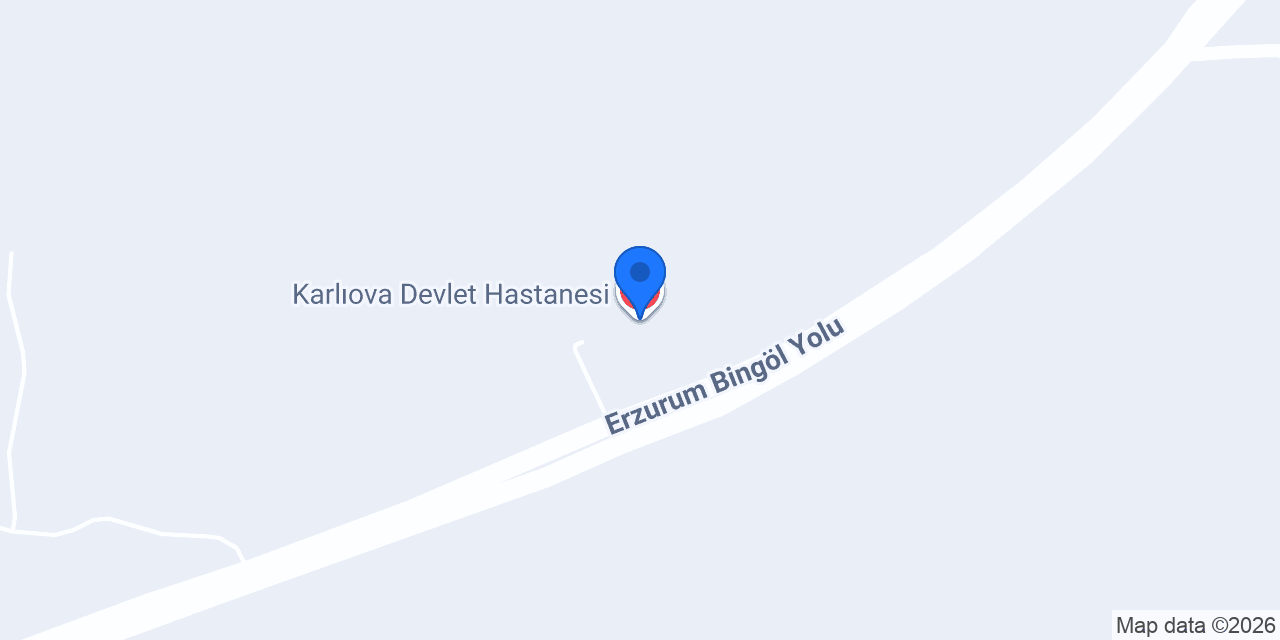 Karlıova Devlet Hastanesi konumu