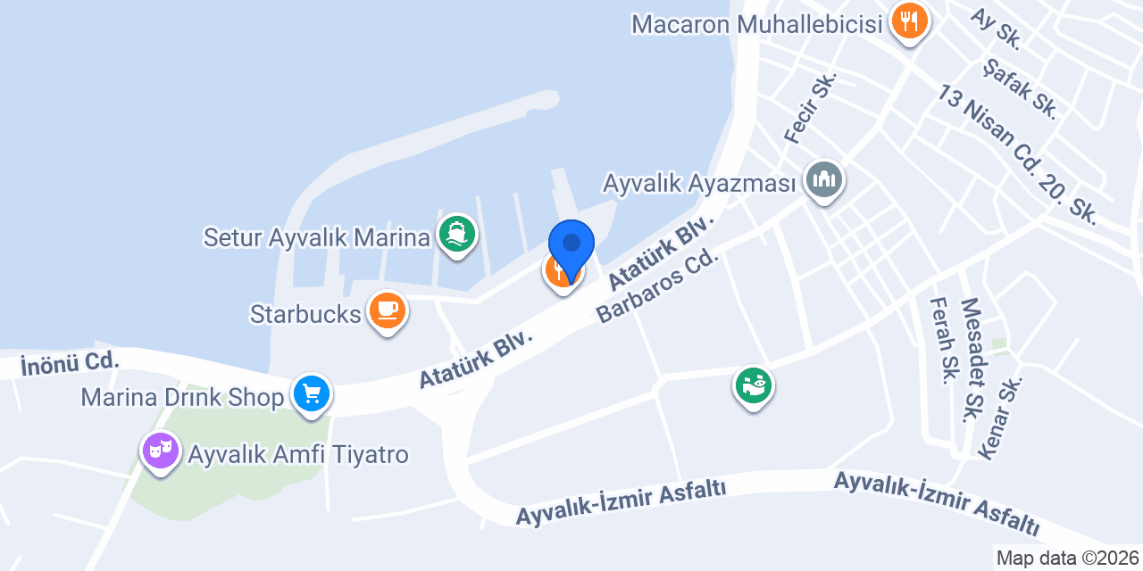 Divan Pub Ayvalık konumu