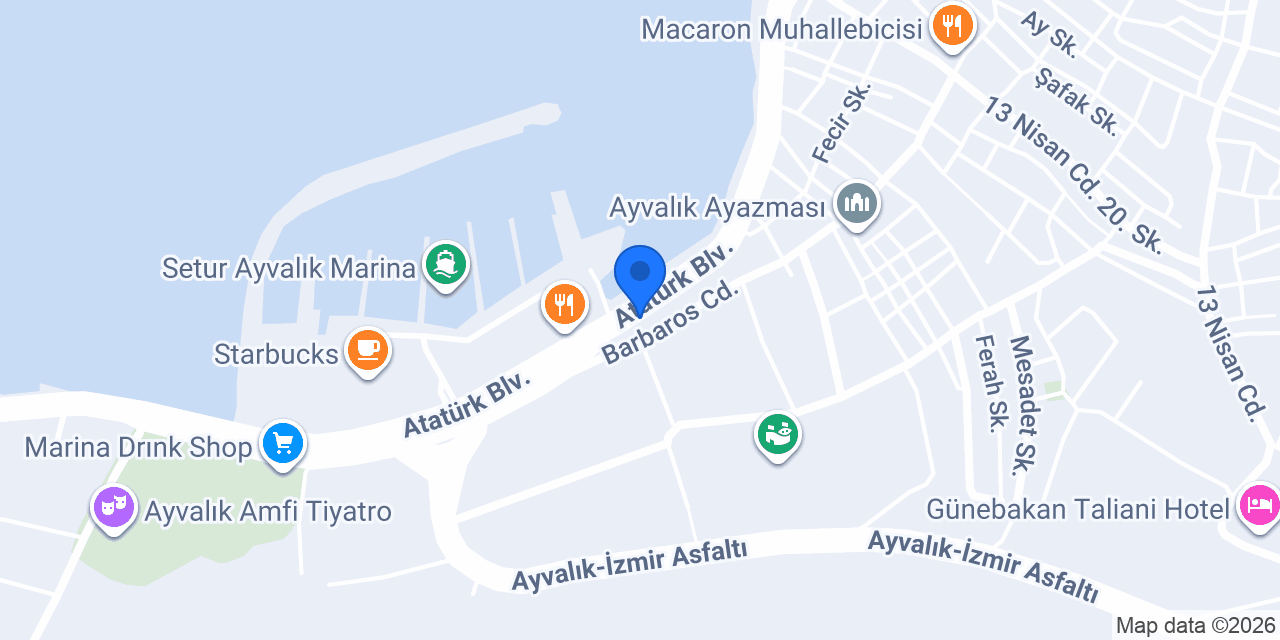 Ayvalık Tekne Turu konumu