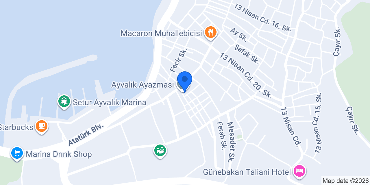 Ayvalık Panagia Phaneromeni Ayazması konumu