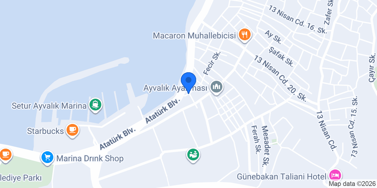 Ayvalık Veteriner Kliniği konumu
