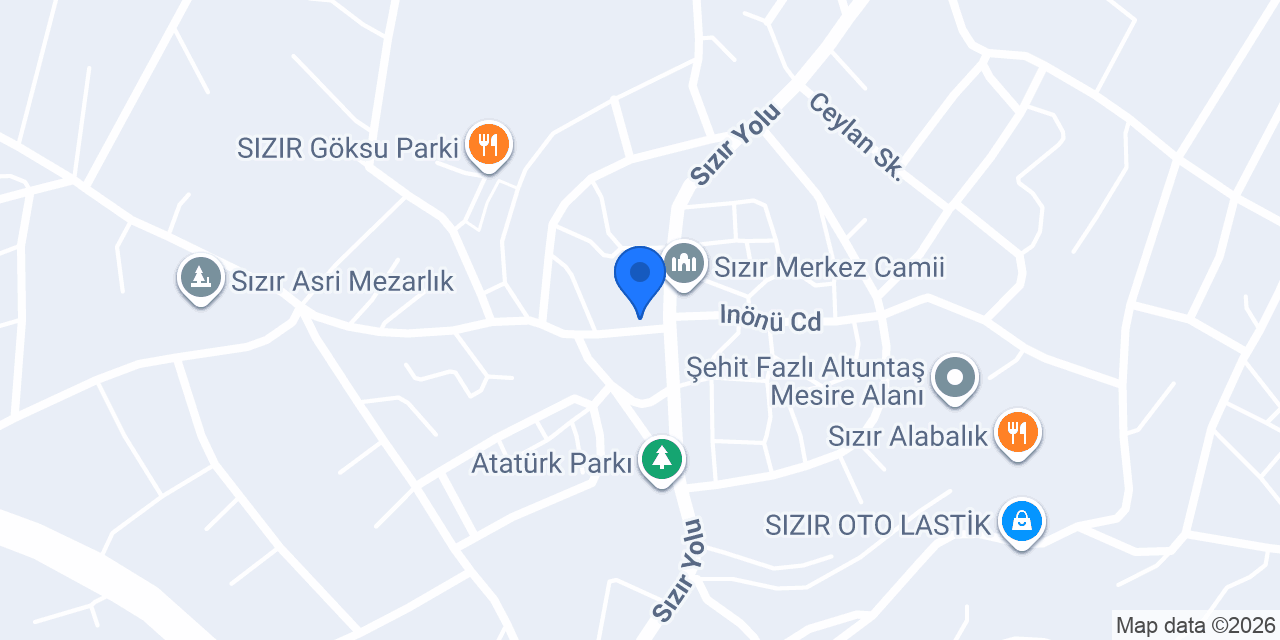 Ptt Sızır Şubesi konumu