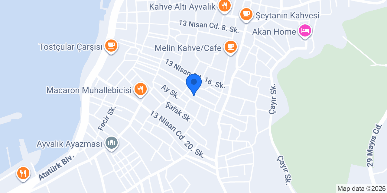 Ayvalik Moda Pansiyon konumu