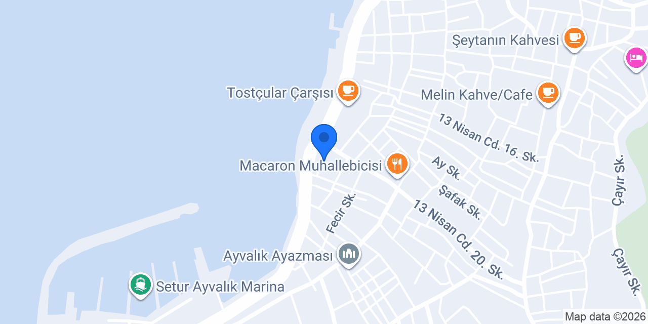 Arada Ayvalık konumu