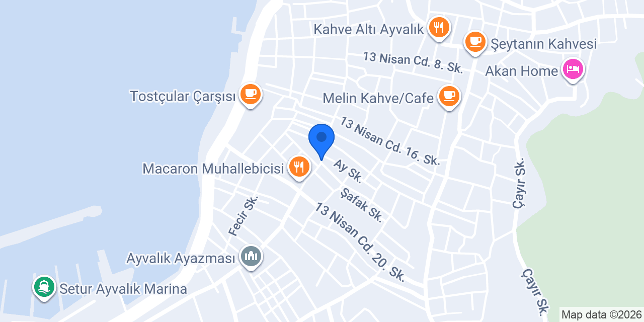 Atölye Mavice Hediyelik Eşya Ayvalık konumu