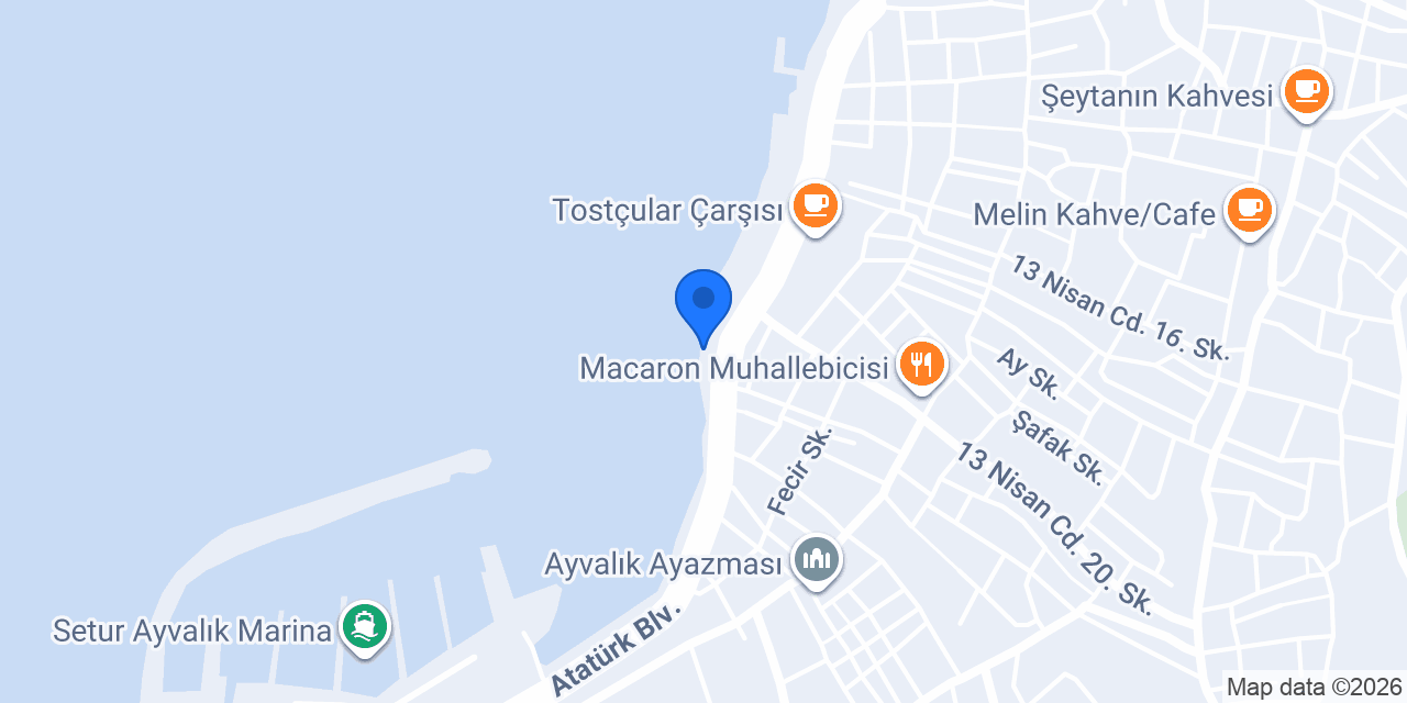 Ayvalık Tekne Turu Moda Tur konumu