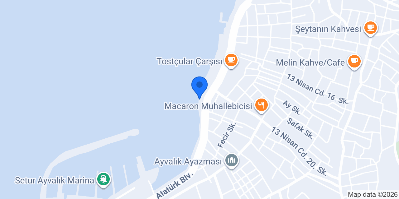 Ayvalık Yat Turu Pacific Tour konumu