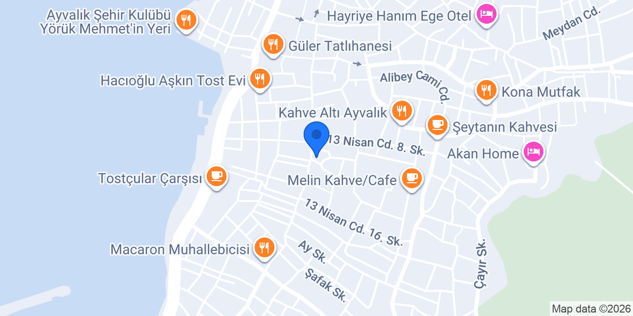 Ivy Ayvalik Coffee & Wine konumu