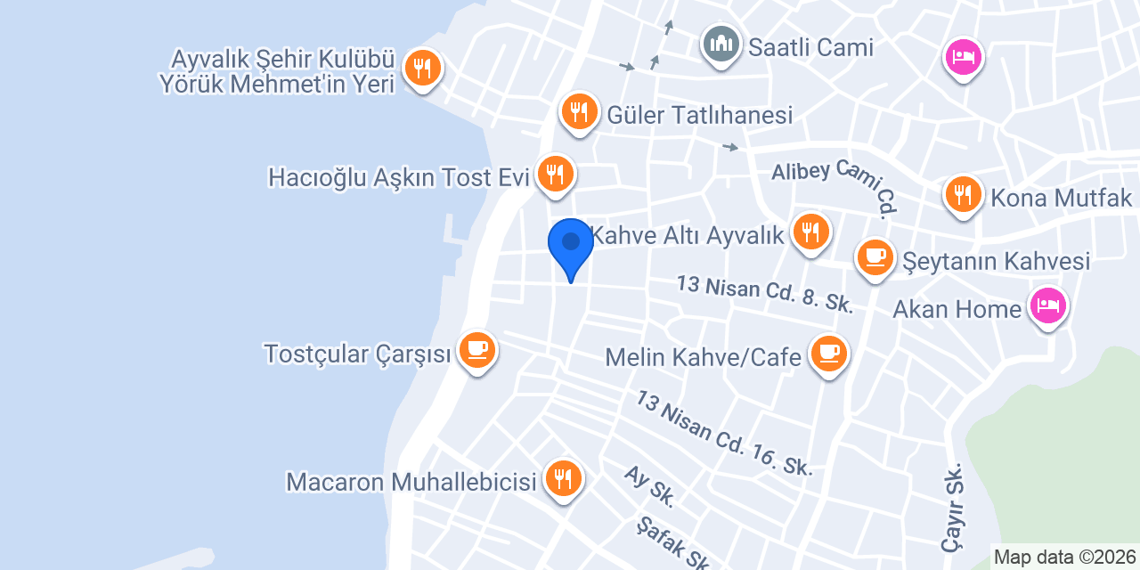 Aivali Krepen Cafe&Bar konumu