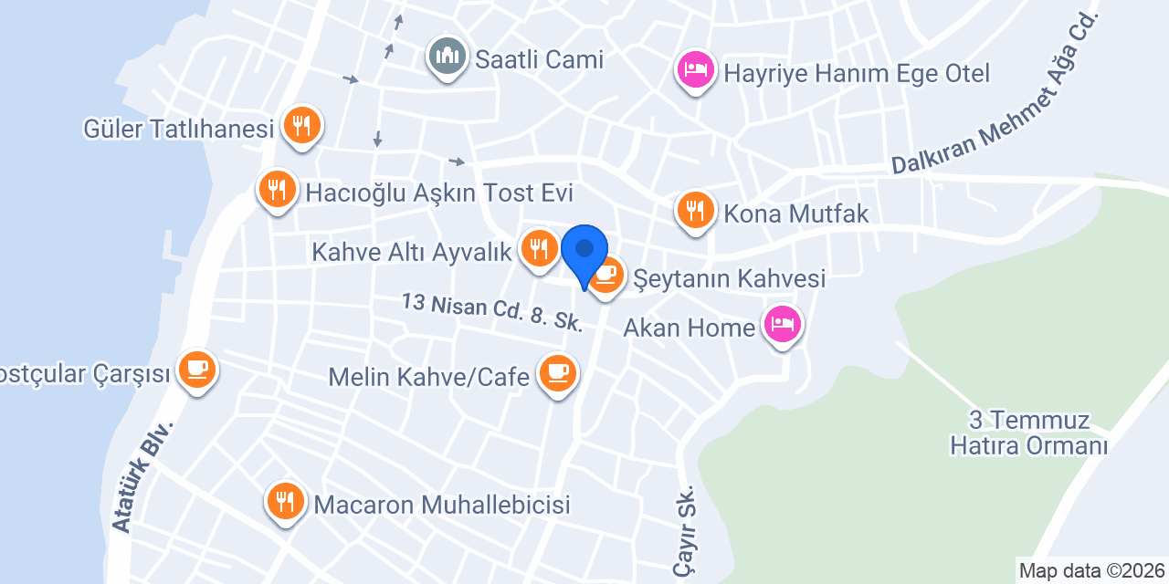Milangaz ayvalık konumu
