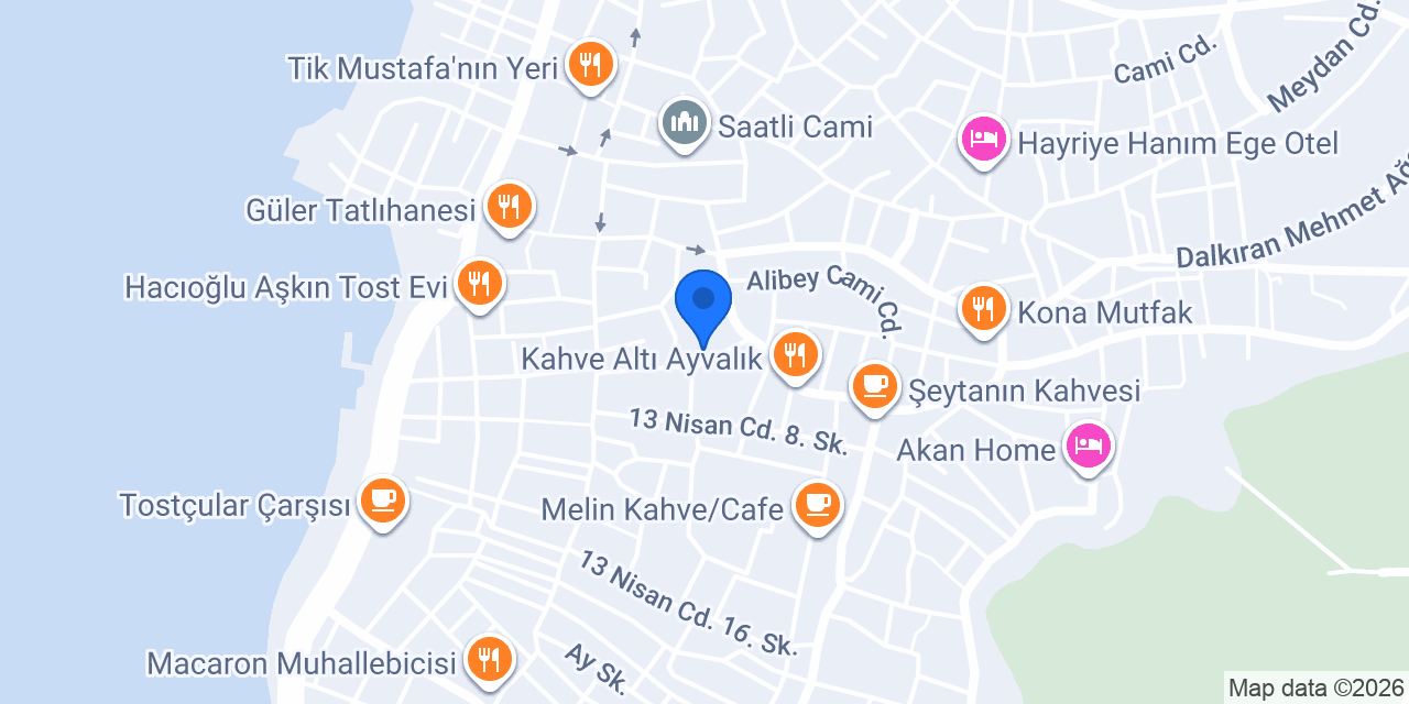 Yaman Guesthouse(Konukevi) Ayvalık konumu