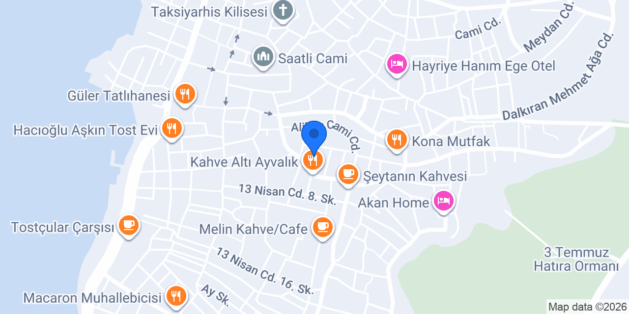 YEŞİL KONAK AYVALIK konumu