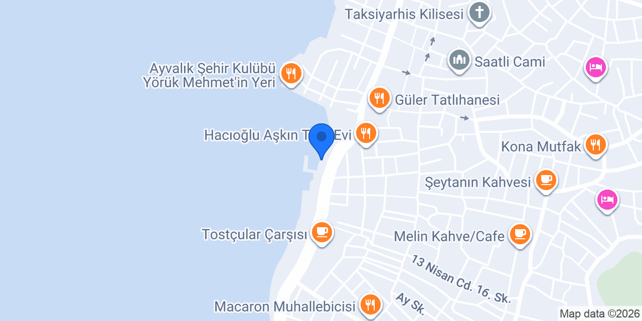 Ayvalık tekne turu - Pandora Tur konumu