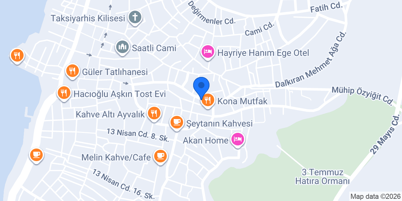 Bi Tost Ayvalık konumu