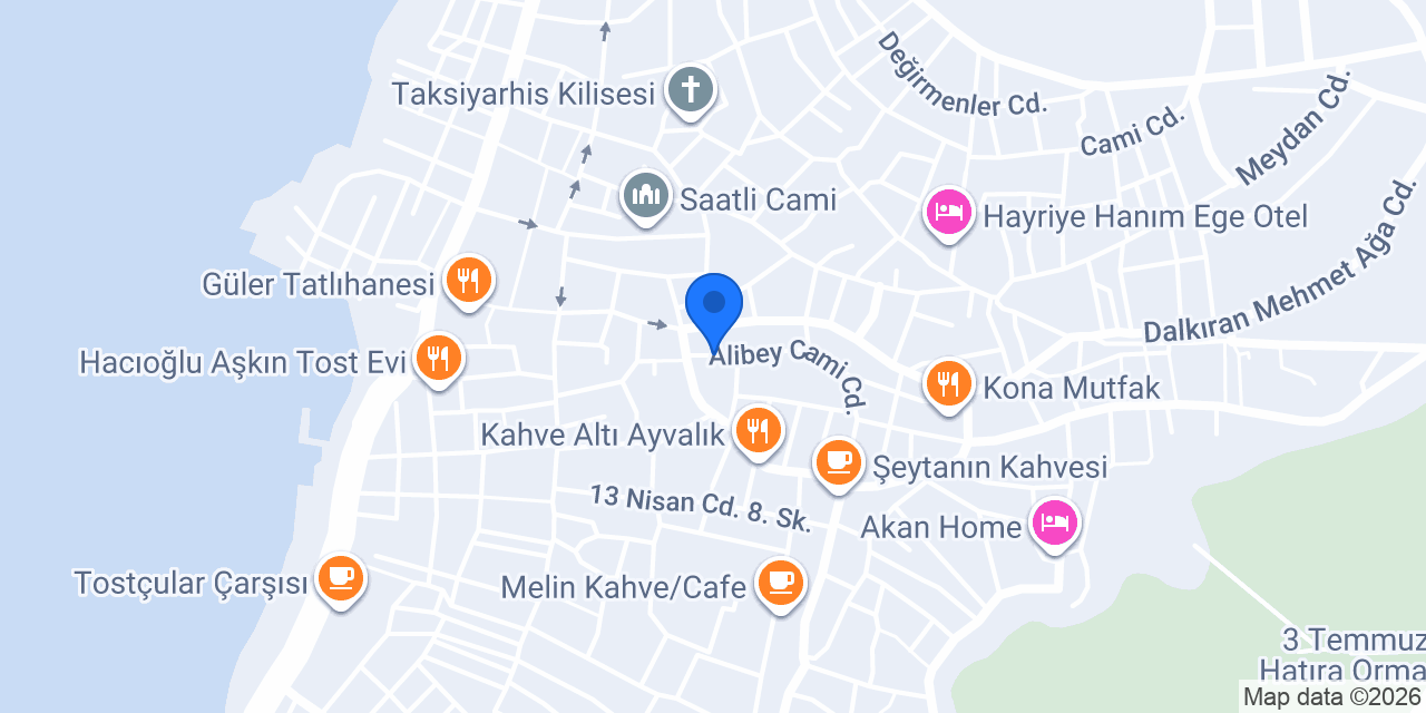 Ayvalik Konak Pansiyon konumu