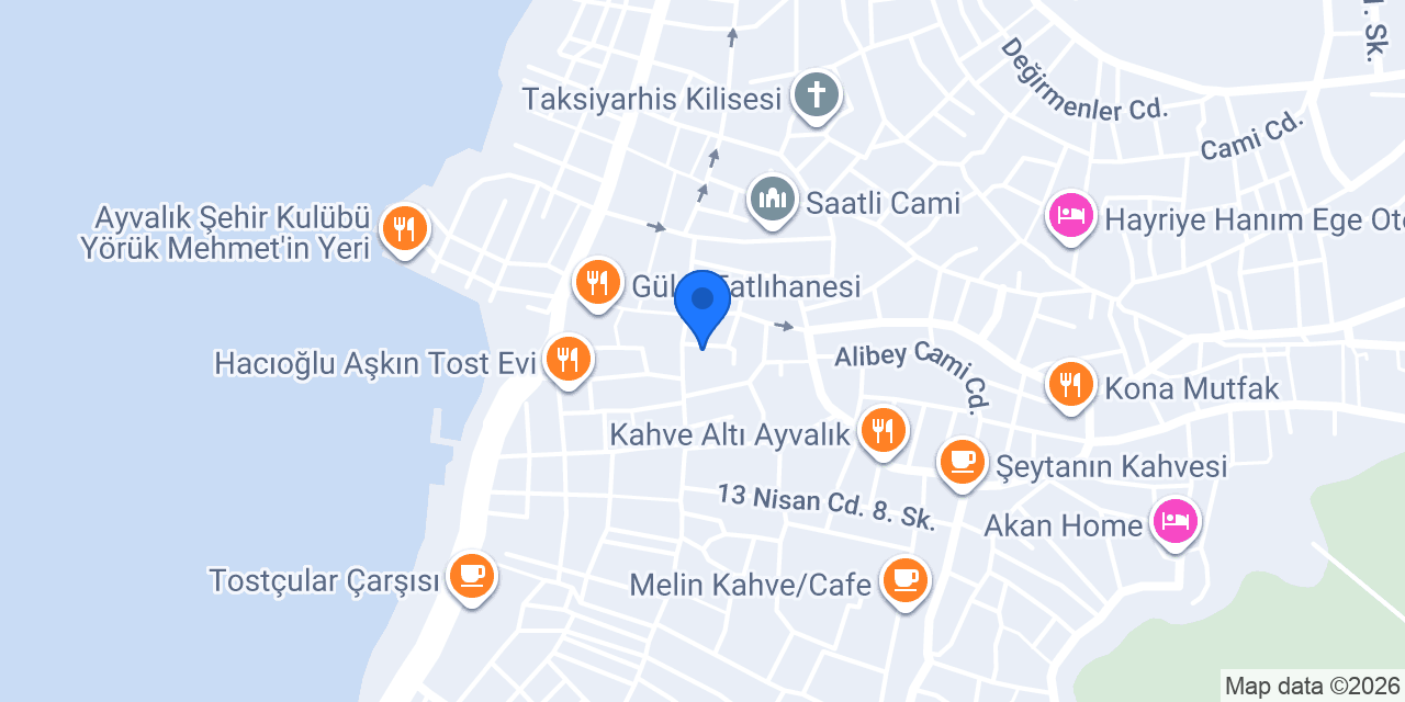 Olivento Pansiyon konumu