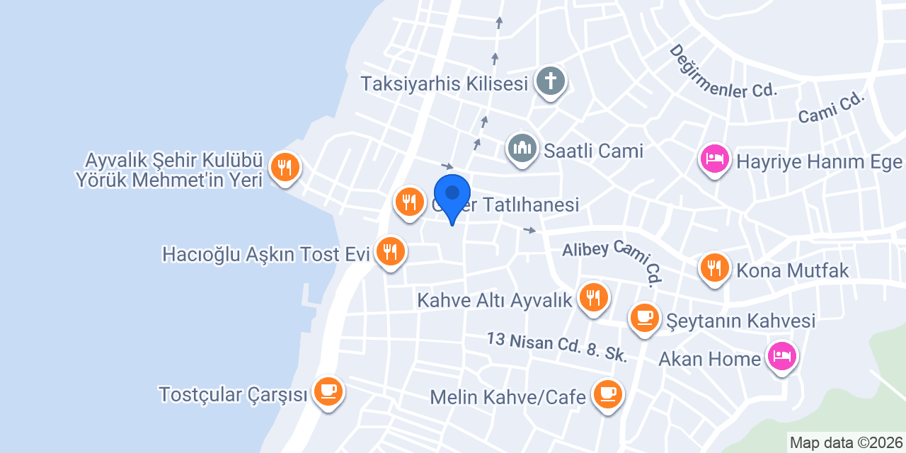 SADE studio Mimarlık Ayvalık konumu