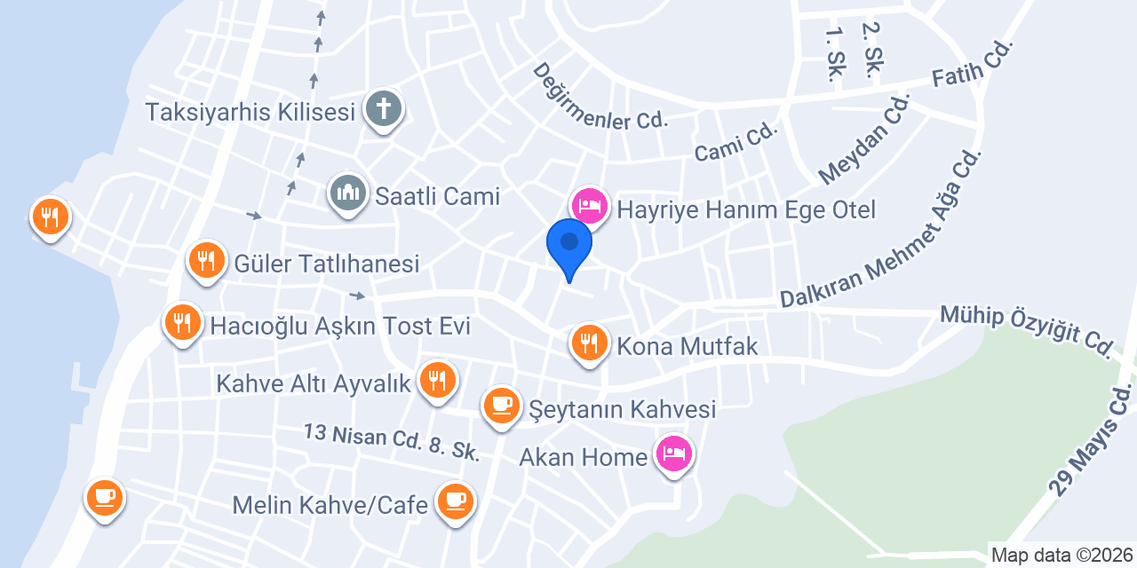 Ayvalik Otelia konumu