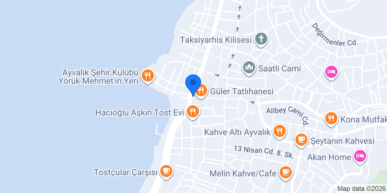 Halkbank Ayvalık Şubesi konumu