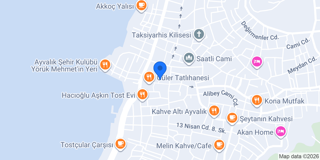 Mavi Mutfak Ayvalik konumu