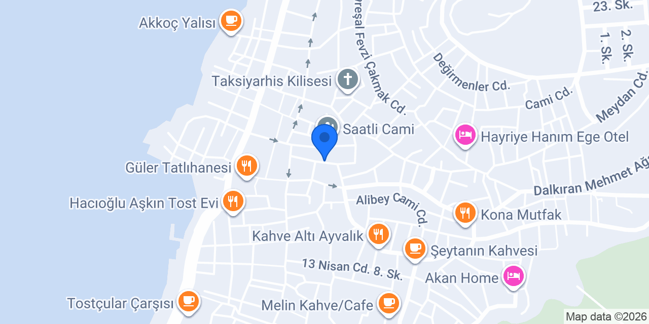 Ayvalık Burçin Emlak konumu