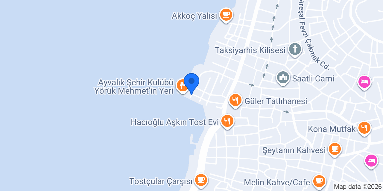Kanelo Otel Ayvalık konumu